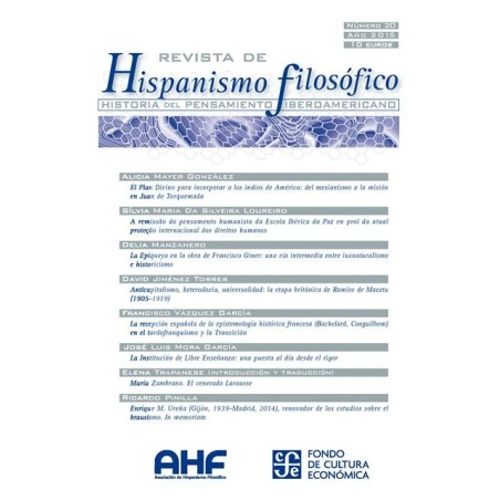 Revista de hispanismo filosófico Nº20 